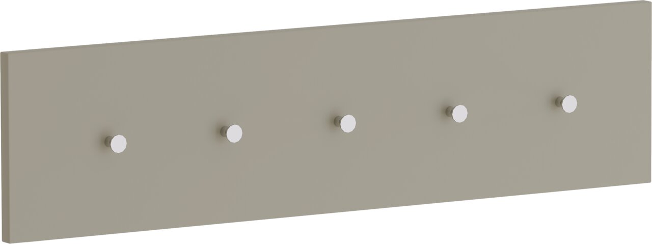 Moderano Hakenleiste LECCO Hakenleiste mit fünf Haken, seitliche Perspektive