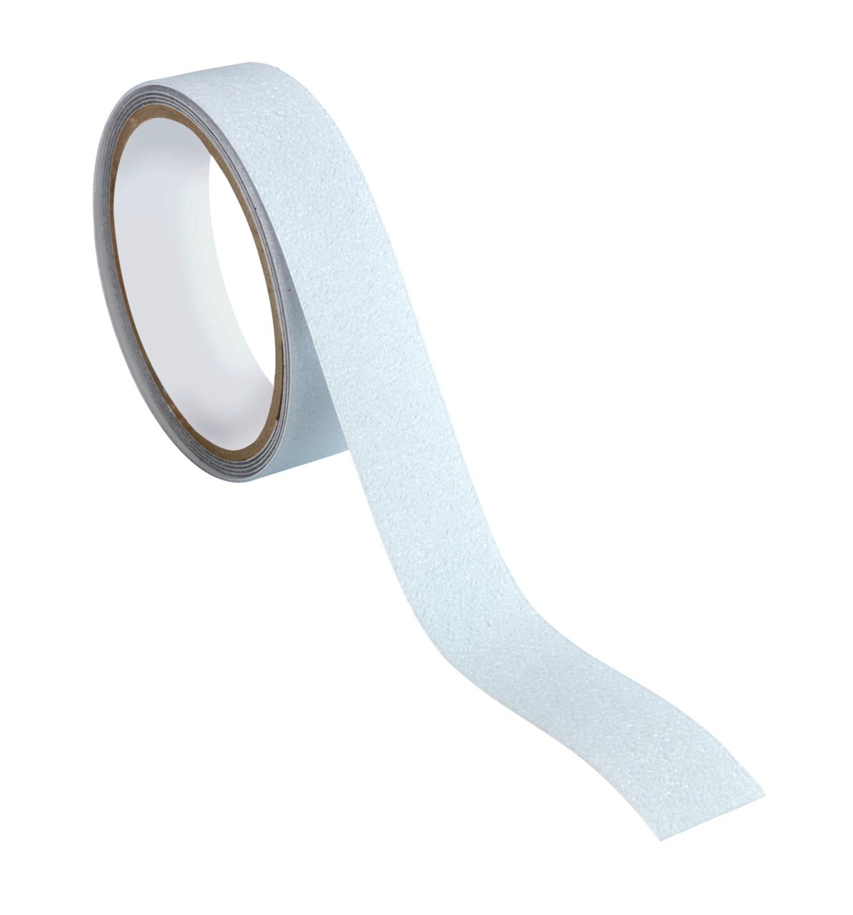 Rolle eines weißen Anti-Rutschbands, schräg von der Seite fotografiert