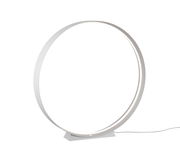 Moderne Stehleuchte LOOP in Ringform, seitliche Perspektive