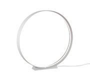 Moderne Stehleuchte LOOP in Ringform, seitliche Perspektive
