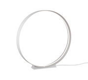 Moderne Stehleuchte LOOP in Ringform, seitliche Perspektive