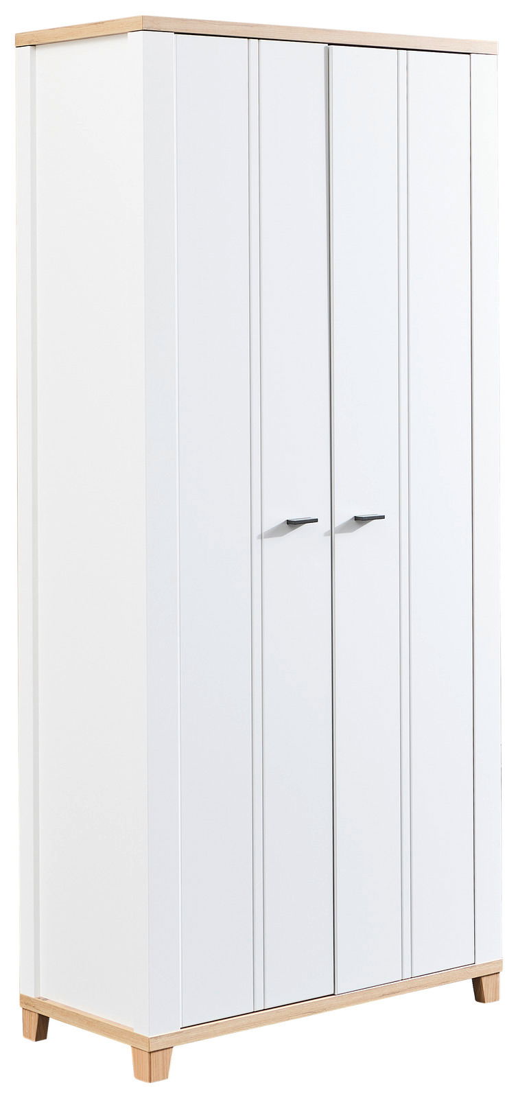 Hom´in Aktenschrank HYGGE BÜRO Weißer Aktenschrank mit zwei Türen, seitliche Perspektive