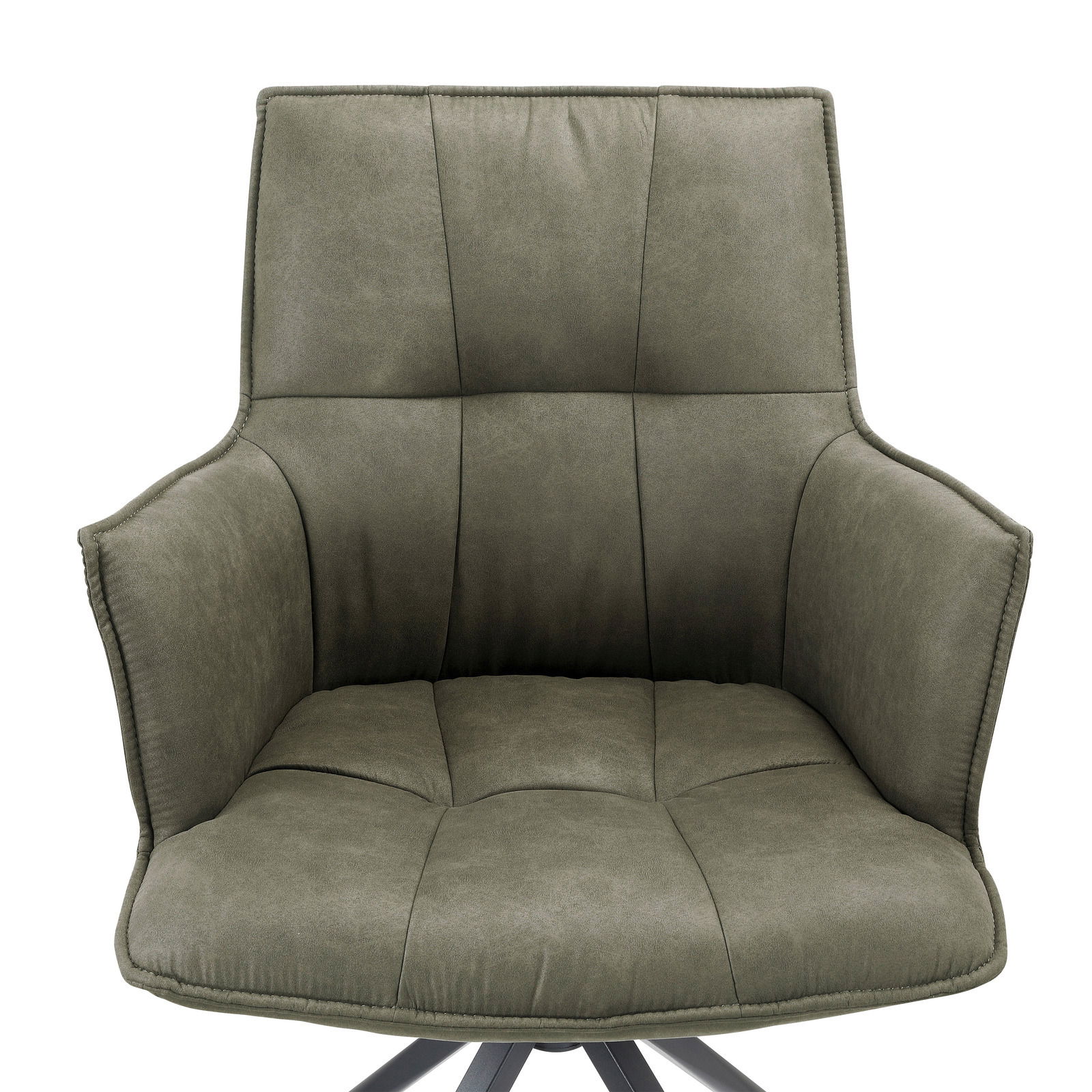 Novel Sessel OSAKA Bequemer Sessel in olivgrüner Farbe, Vorderansicht