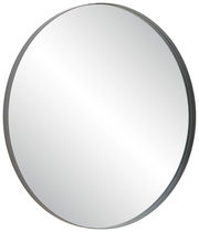 Runder Wandspiegel mit einem Durchmesser von ca. 80 cm, seitliche Perspektive