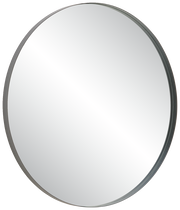 Runder Wandspiegel mit einem Durchmesser von ca. 80 cm, seitliche Perspektive