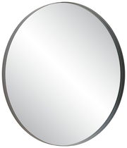 Runder Wandspiegel mit einem Durchmesser von ca. 80 cm, seitliche Perspektive