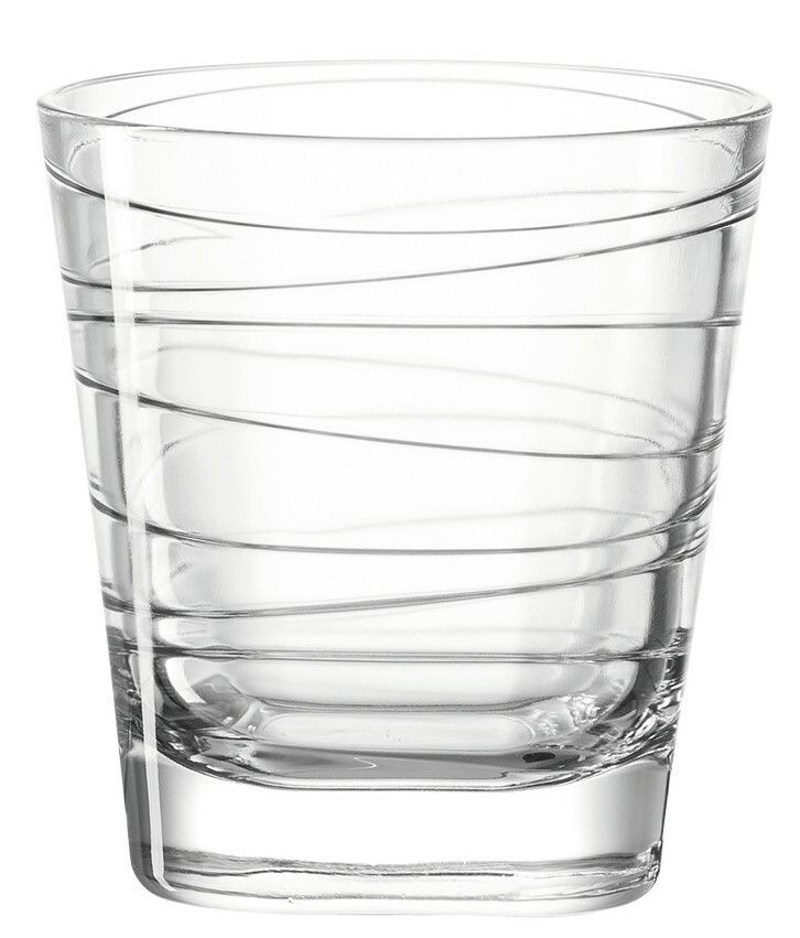 Trinkglas Vario 250ml mit spiralförmigem Design, seitliche Perspektive