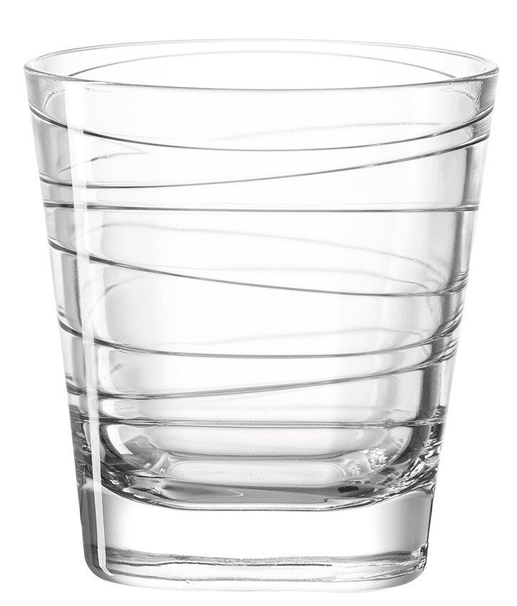 Trinkglas Vario 250ml mit spiralförmigem Design, seitliche Perspektive