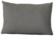 Graues Kissen in Vorderansicht, rechteckige Form, schlichtes Design