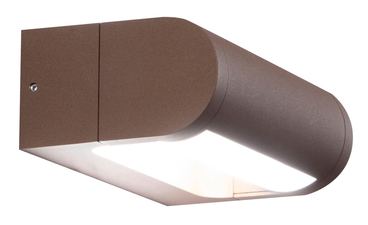 Fabas Luce LED-buitenwandlamp WILD LED-buitenwandlamp in bruine kleur, zijaanzicht