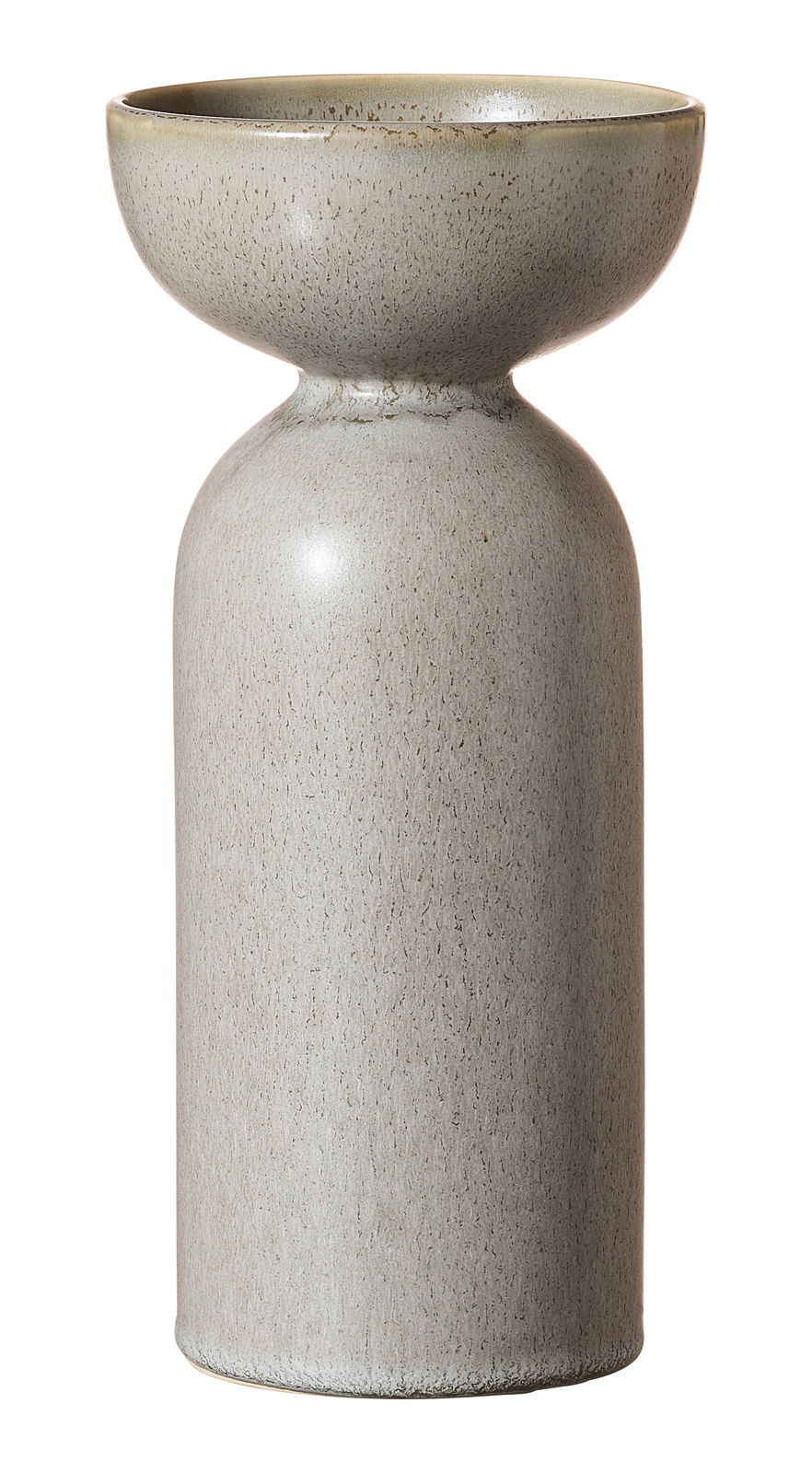 Graue Vase Imperia, 26,4 cm hoch, in frontaler Ansicht