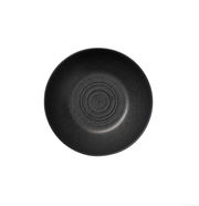 Schwarzer Teller mit konzentrischen Kreisen, Draufsicht