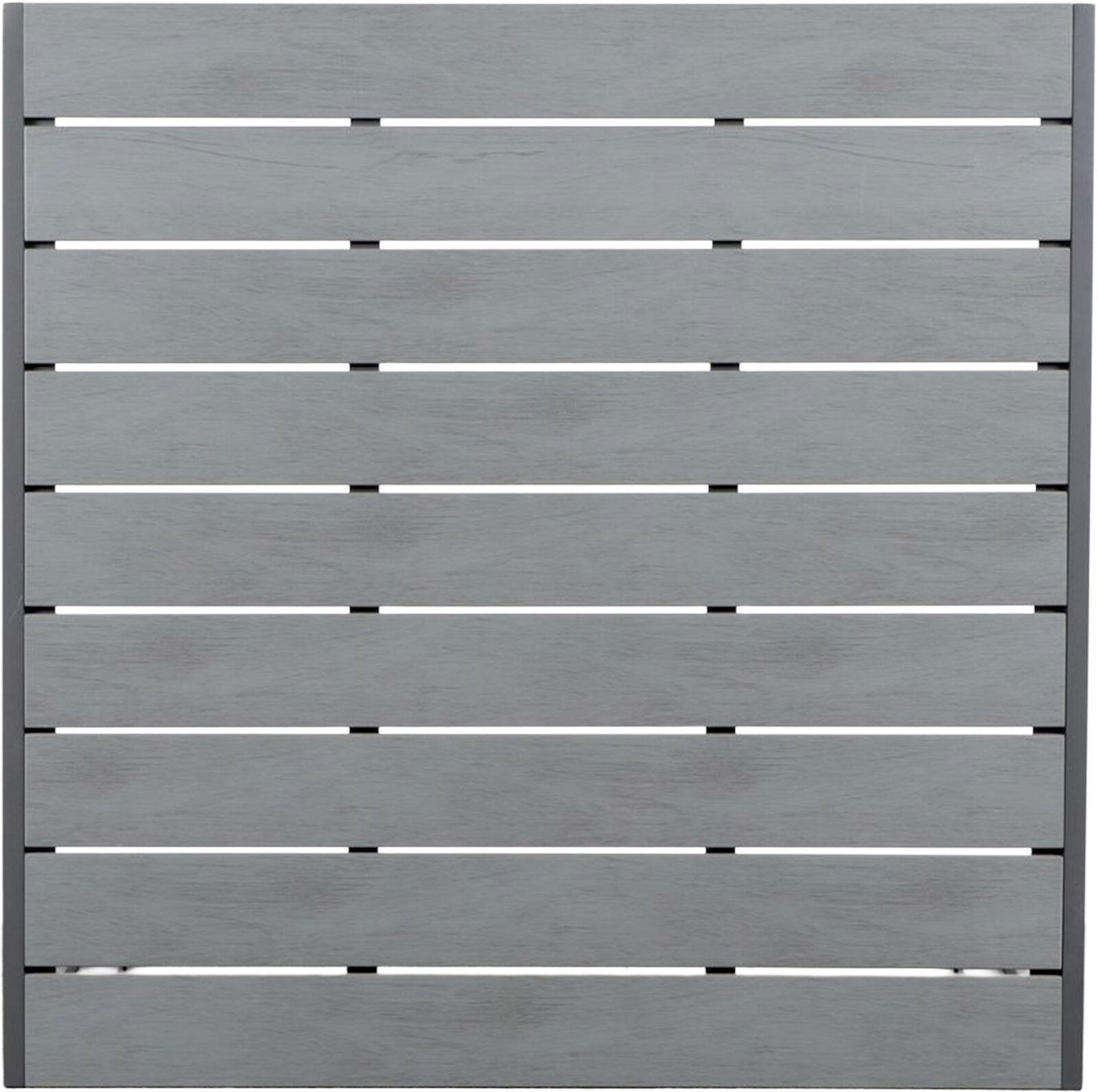 Gartentischplatte aus Holzlatten in grauer Farbe, Draufsicht