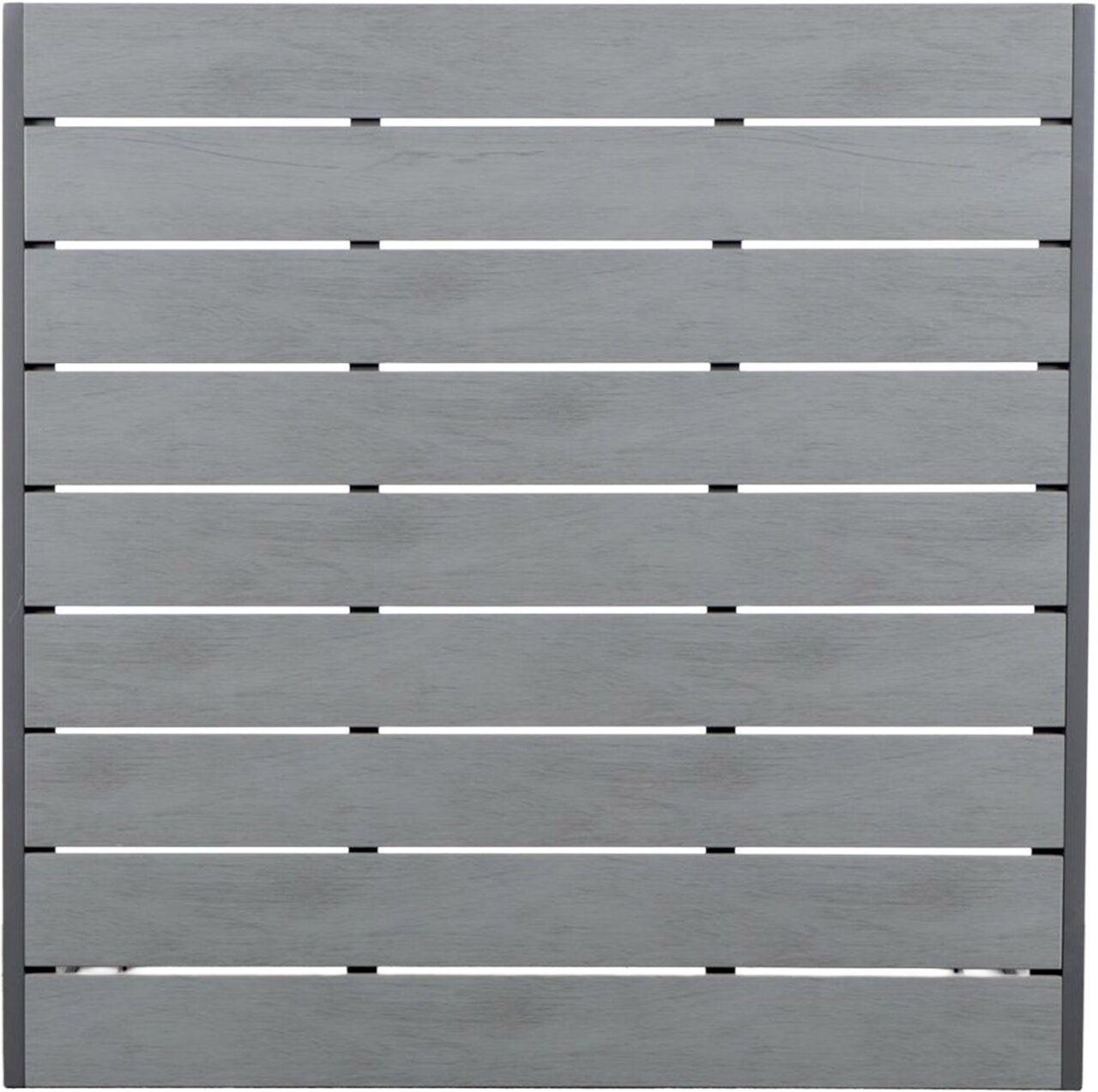 Gartentischplatte aus Holzlatten in grauer Farbe, Draufsicht