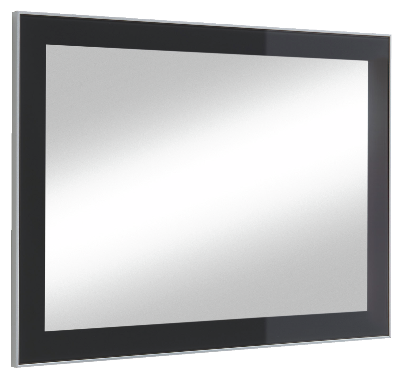 VOSS Spiegel SANTINA Moderner rechteckiger Spiegel mit schwarzem Rahmen, seitliche Perspektive