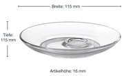 Glasuntertasse Senso 11,5 cm, seitliche Perspektive