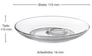Glasuntertasse Senso 11,5 cm, seitliche Perspektive