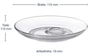 Glazen schotel Senso 11,5 cm, zijaanzicht