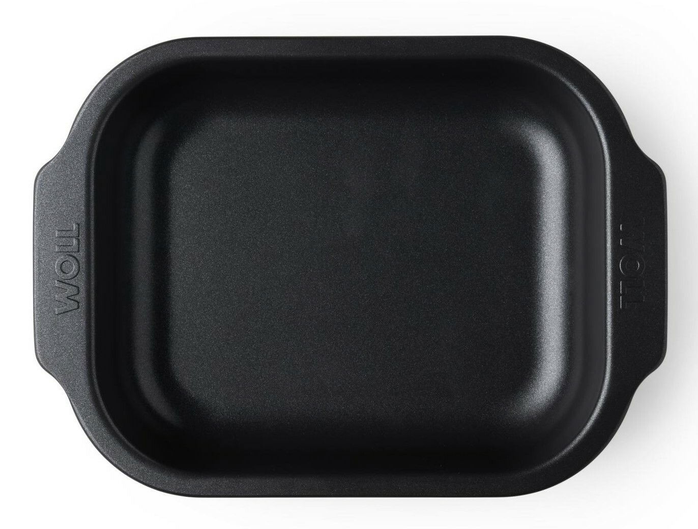 Schwarze Bratreine 23 x 18 x 5 cm aus der Vogelperspektive