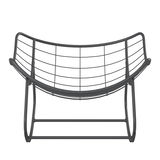 Moderner Schaukelsessel aus Metall, Vorderansicht