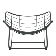 Moderner Schaukelsessel aus Metall, Vorderansicht