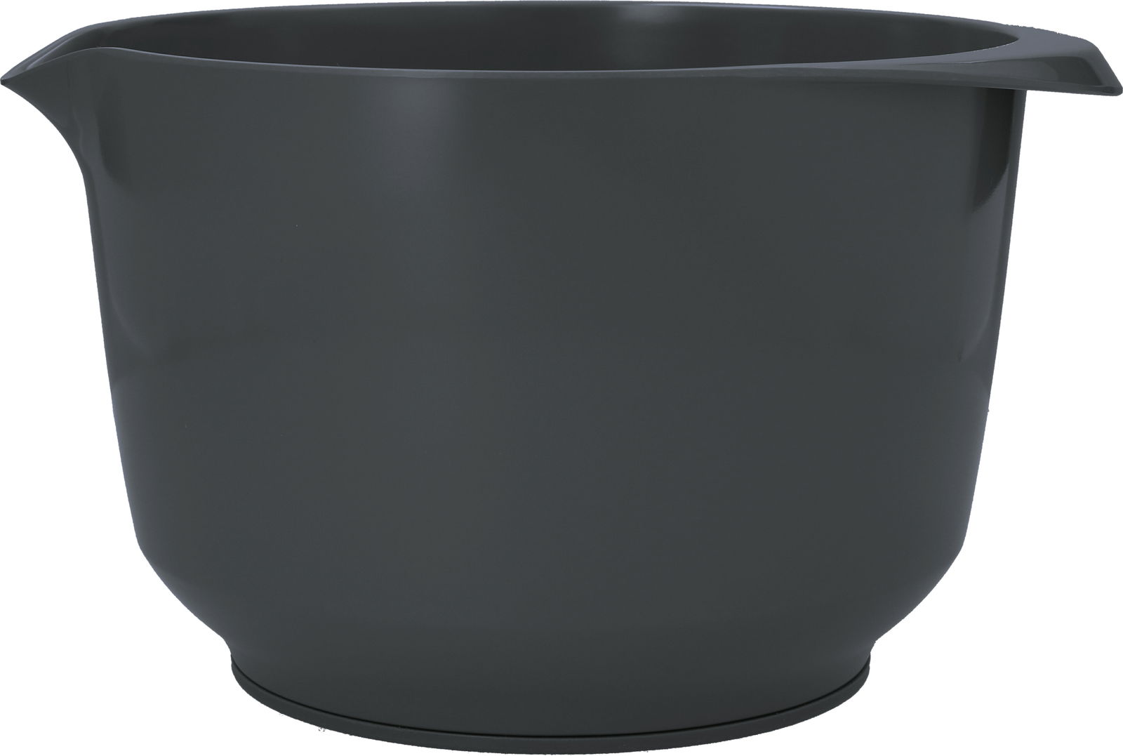 Graue Rührschüssel 4L aus Kunststoff, seitliche Perspektive