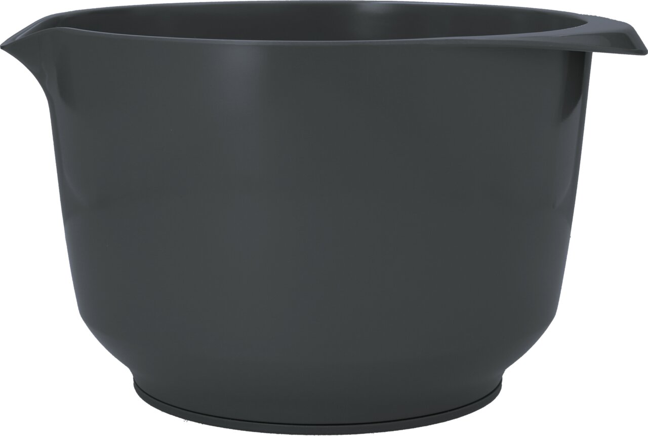 Graue Rührschüssel 4L aus Kunststoff, seitliche Perspektive
