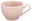 Rosa Espressoobertasse mit geriffeltem Muster, seitliche Perspektive