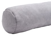 Graue Zugluftrolle aus 100% Polyester, seitliche Perspektive