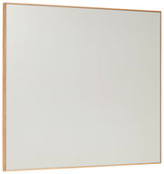 Rechteckiger Spiegel mit Holzrahmen, seitliche Perspektive