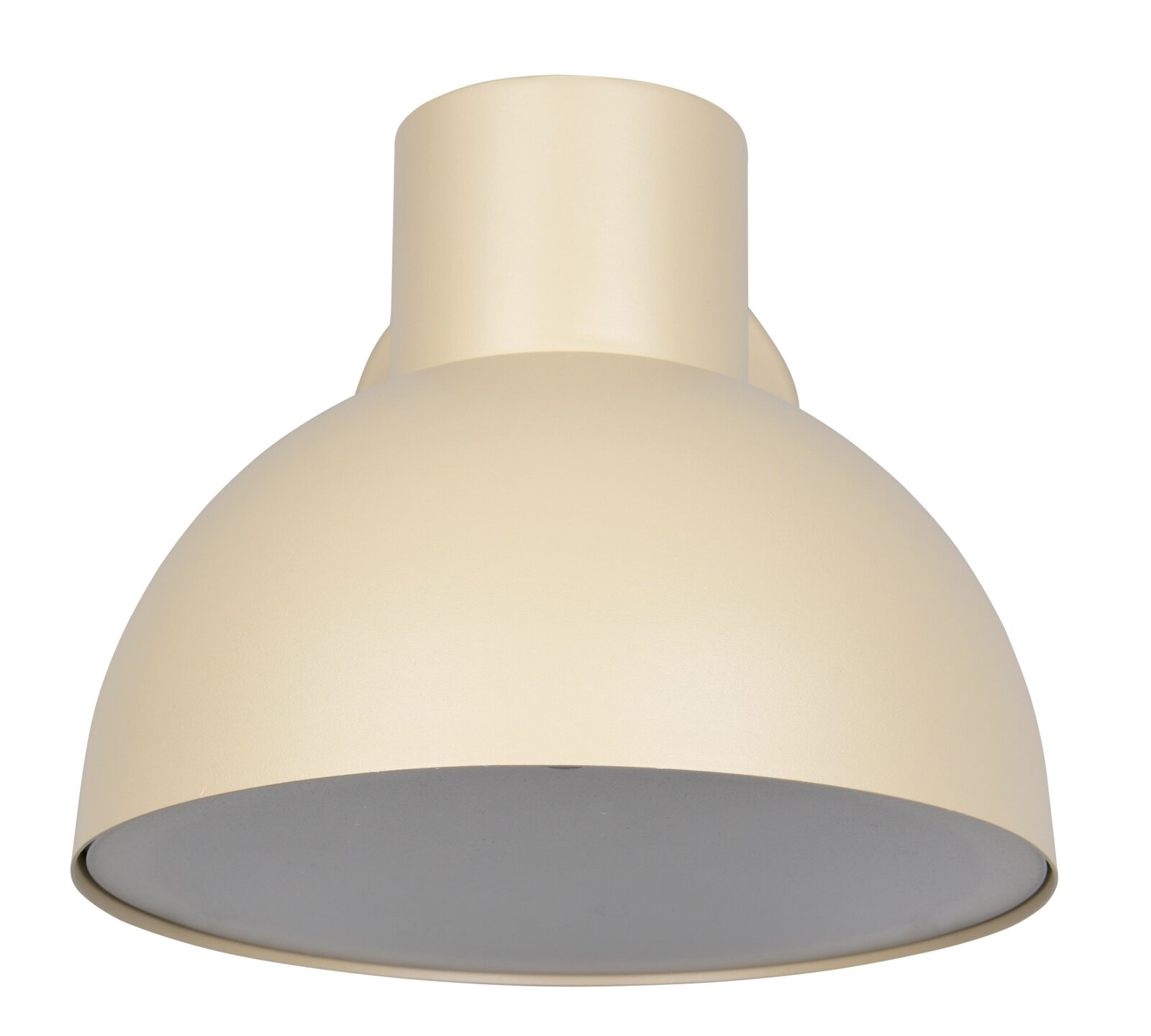 Beige buitenwandlamp in close-up, zijaanzicht