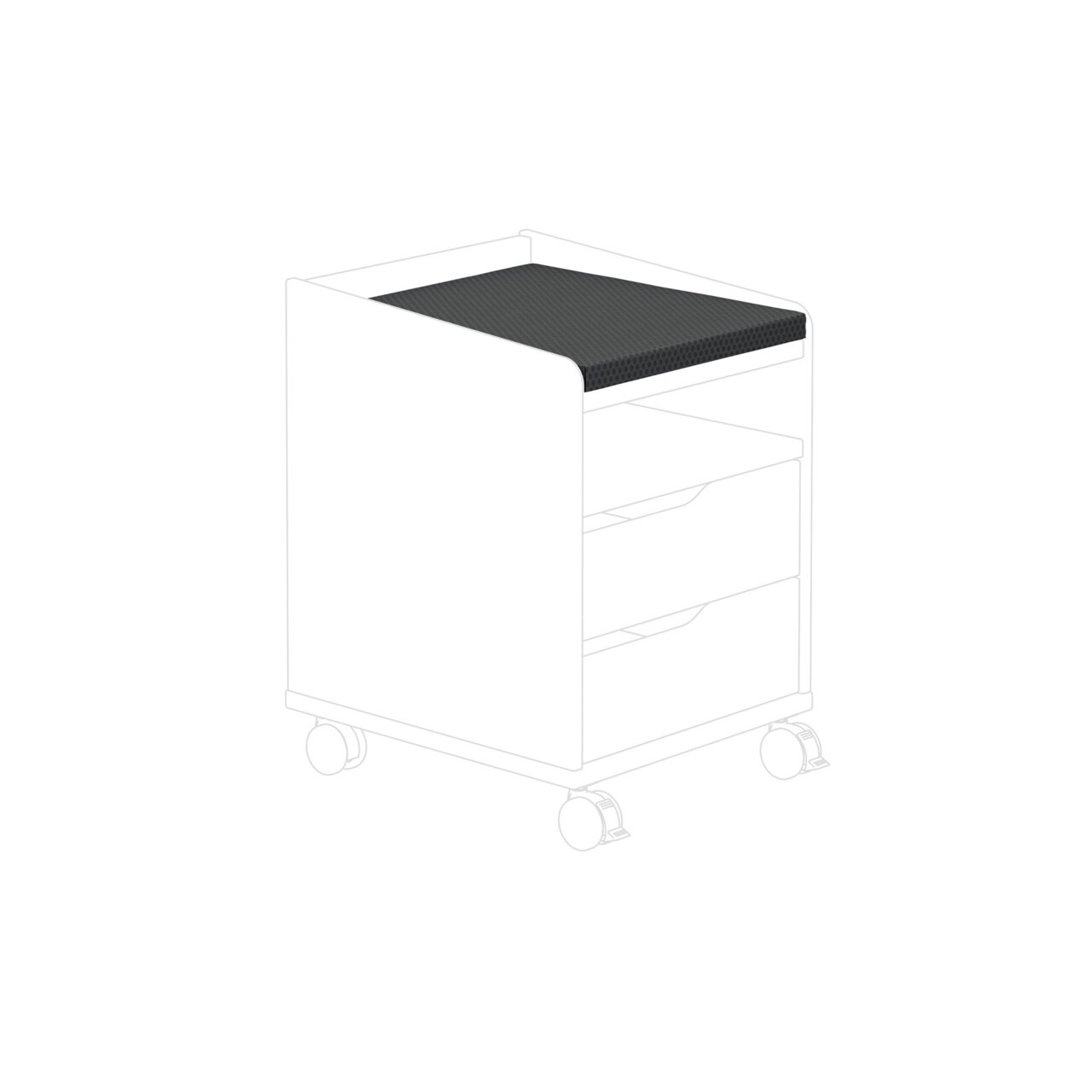 Sitzpolster auf einem Container von schräg oben