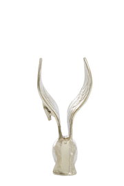Silbernes Ornament in Form von Flügeln, Ansicht von hinten.