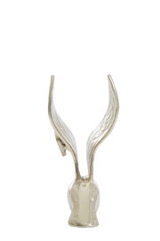 Silbernes Ornament in Form von Flügeln, Ansicht von hinten.