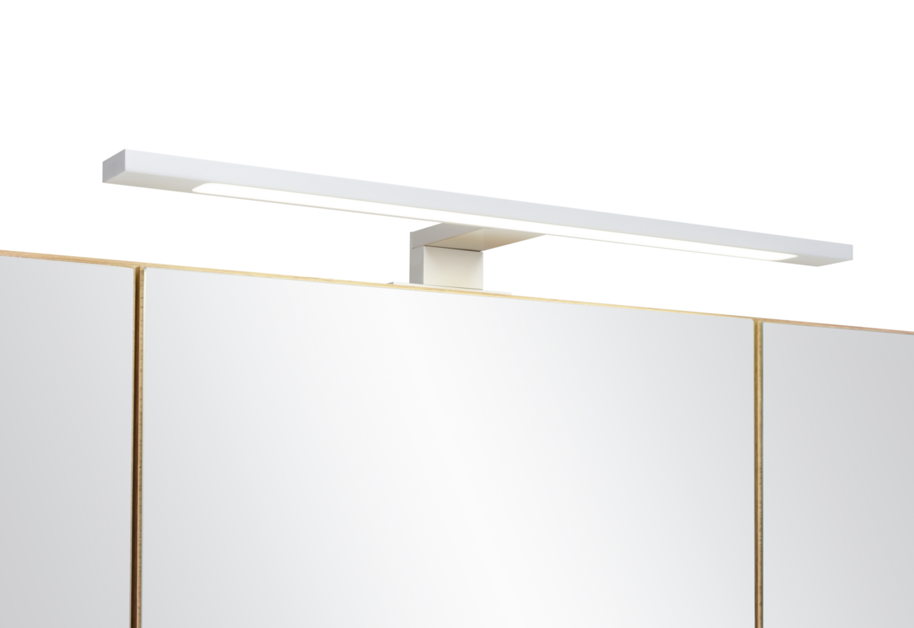 Spiegelschrank mit integrierter LED-Leuchte, Frontalansicht