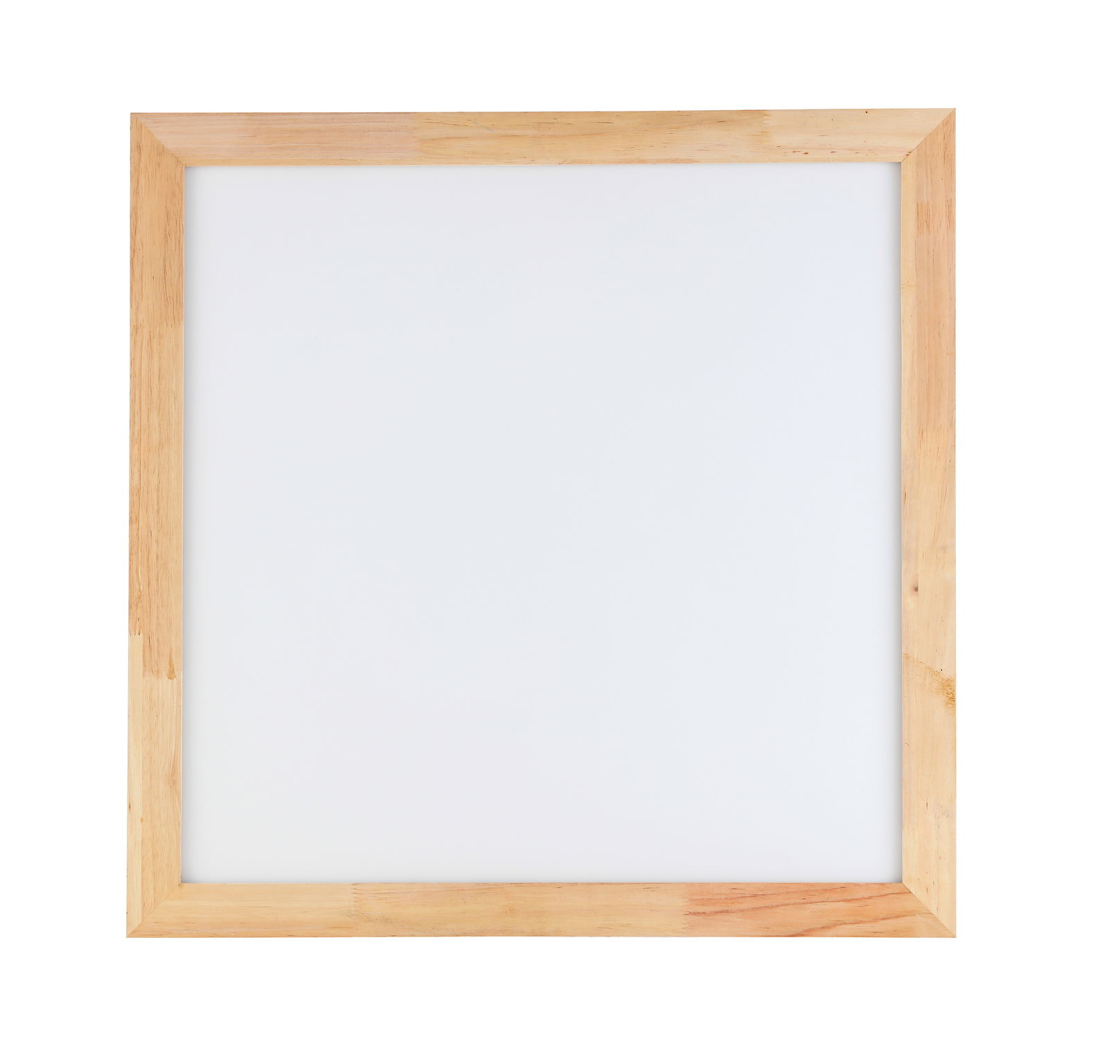 LED-Deckenleuchte Hina mit quadratischem Holzrahmen, Ansicht von oben