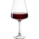 Rotweinglas Paladino 660ml, gefüllt mit Rotwein, seitliche Ansicht