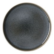 Runder Beilagenteller EDA SCHIEFER von Ritzenhoff & Breker, 11,5 cm, in Draufsicht, mit dunkler, gesprenkelter Oberfläche.