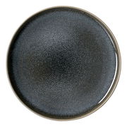 Runder Beilagenteller EDA SCHIEFER von Ritzenhoff & Breker, 11,5 cm, in Draufsicht, mit dunkler, gesprenkelter Oberfläche.
