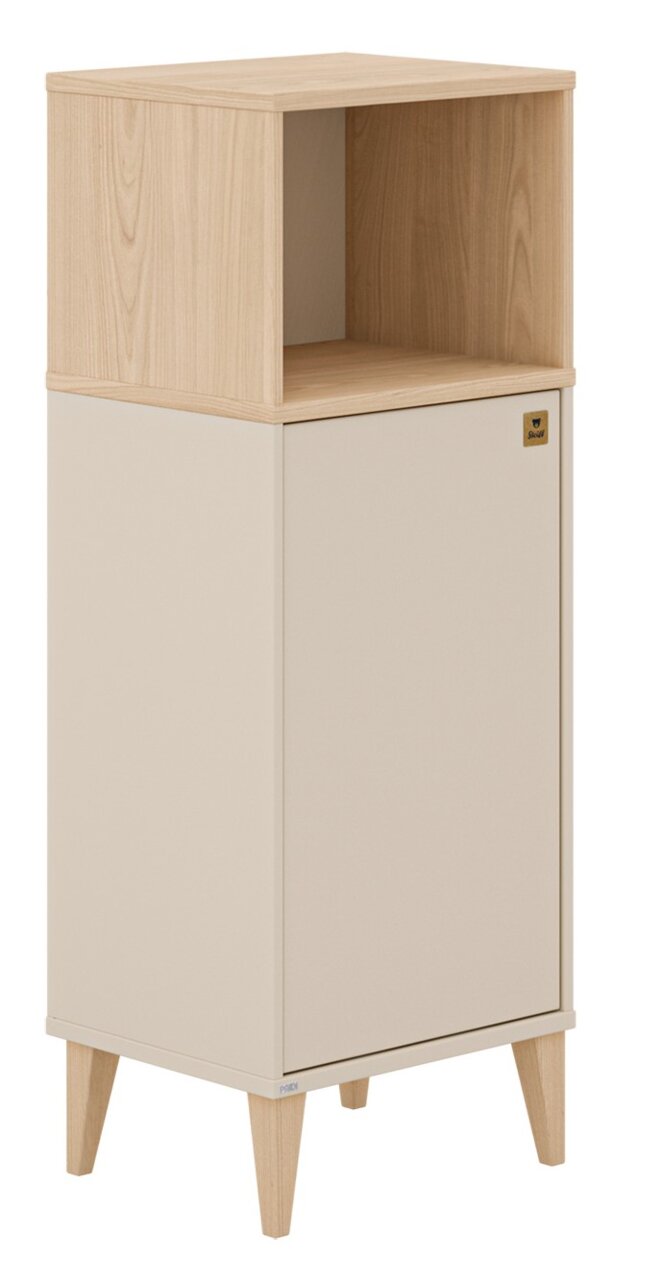 Paidi Highboard Anschlag links MILA&BEN Hochwertiges Highboard MILA&BEN von Paidi mit linkem Türanschlag, in hellem Holzdesign, frontal abgebildet.