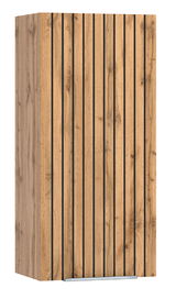 Hängeschrank aus Holz mit vertikalen Streifen, Frontansicht