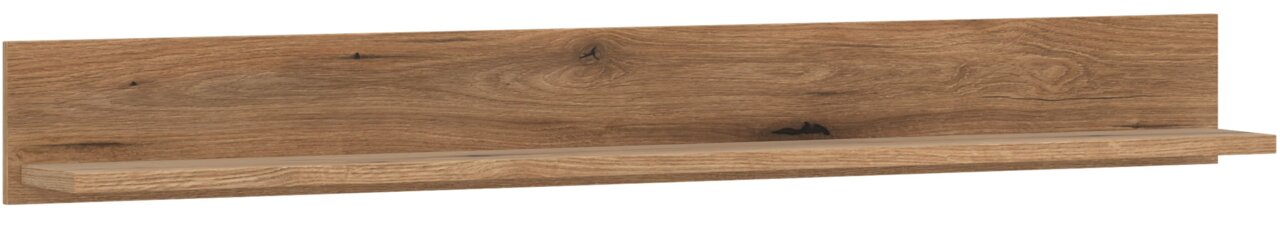 Wandboard aus Holz in natürlicher Holzoptik, seitliche Perspektive