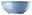 Seitenansicht einer blauen Müslischale mit feinen horizontalen Linien, 16 cm Durchmesser