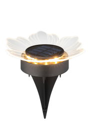 Solarleuchte in Blütenform mit LED-Lichtern, seitliche Perspektive