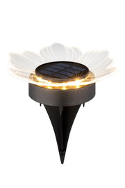 Solarleuchte in Blütenform mit LED-Lichtern, seitliche Perspektive