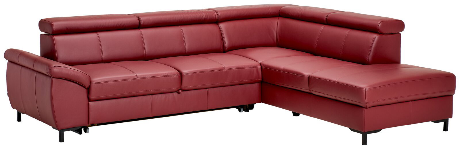 Stylife Ecksofa LENO 2.0 Rote Eckgarnitur Zurbrüggen Ecksofa LENO 2.0, seitliche Perspektive