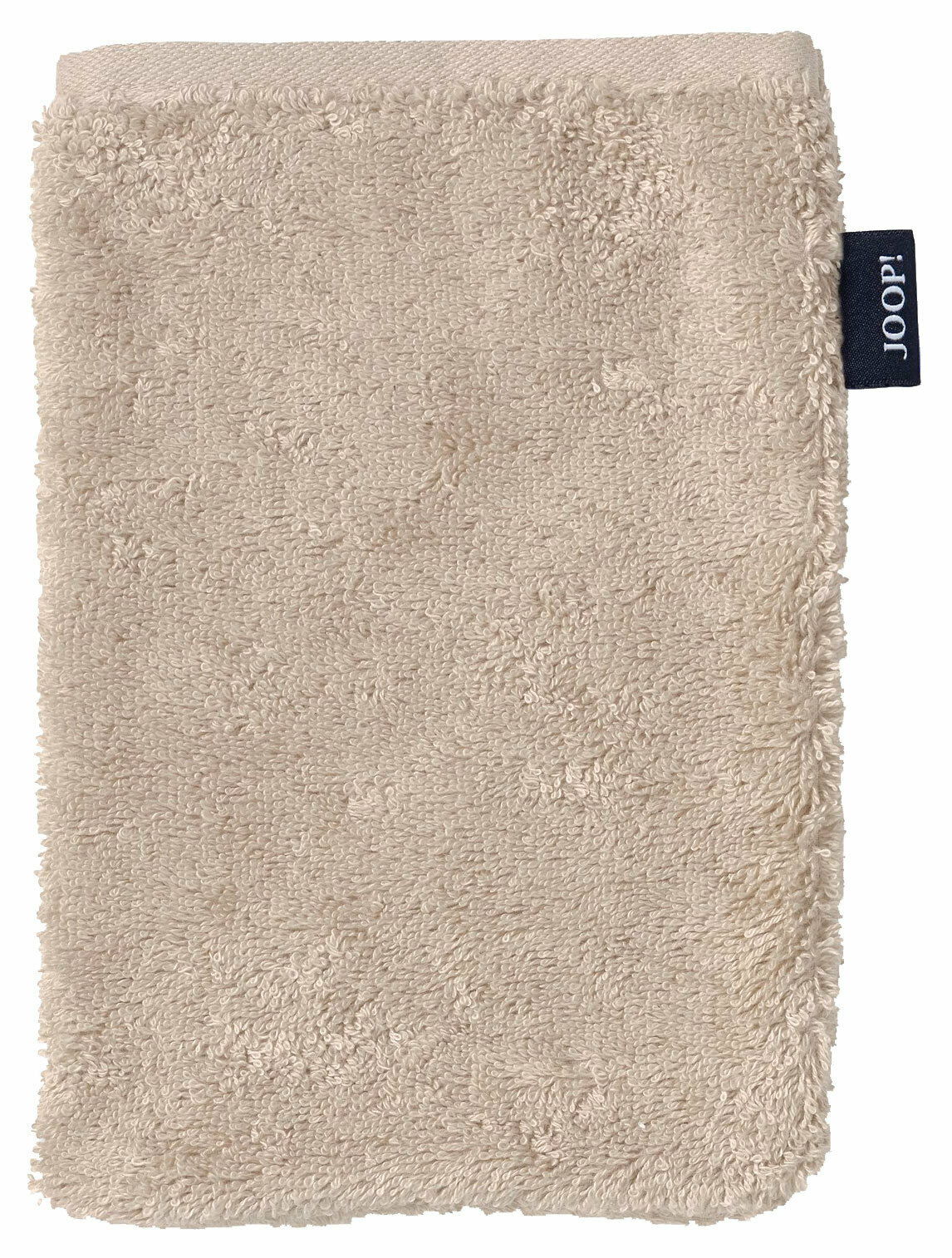 JOOP! Waschhandschuh DOUBLEFACE CLASSIC Beige Waschhandschuh aus Frottee mit Joop-Label, Vorderansicht