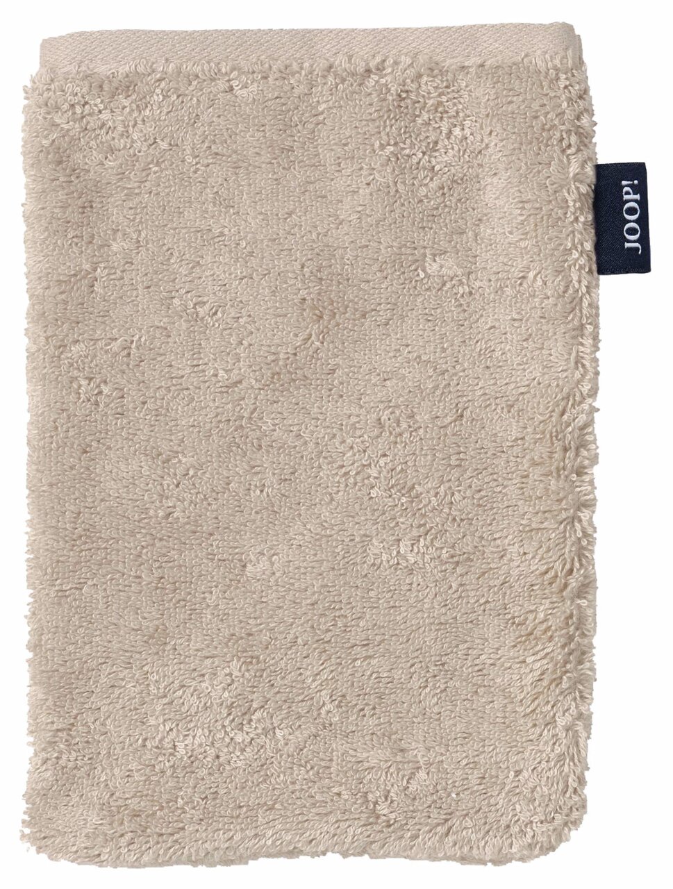 JOOP! Waschhandschuh DOUBLEFACE CLASSIC Beige Waschhandschuh aus Frottee mit Joop-Label, Vorderansicht