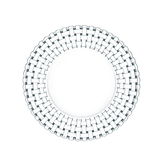 Ansicht von oben auf einen Platzteller aus der Bossa Nova Kollektion mit geflochtenem Design.