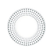 Ansicht von oben auf einen Platzteller aus der Bossa Nova Kollektion mit geflochtenem Design.